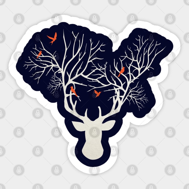 The Stag Sticker by modernistdesign